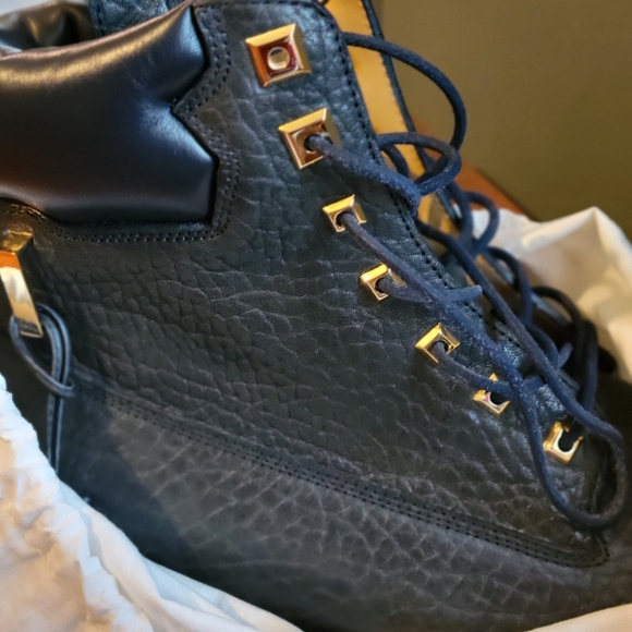 COPY - Buscemi 18k gold lock and key-Workman\'s style NAVY BLUE SZ.11US EUR 44 main image 3
